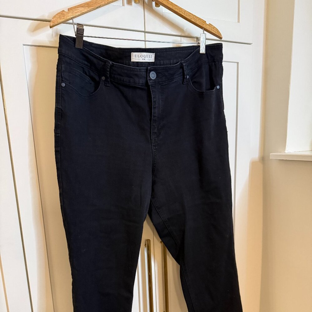 Eloquii Black Skinny Stretch Jeans  Sz18